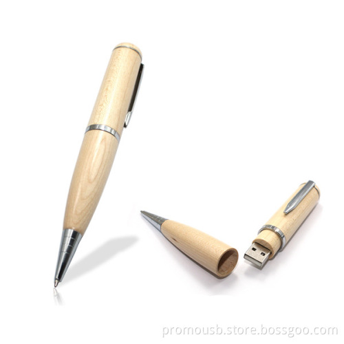 Custom Bamboo Pen Wood USB PenDrive Eco writing gifts